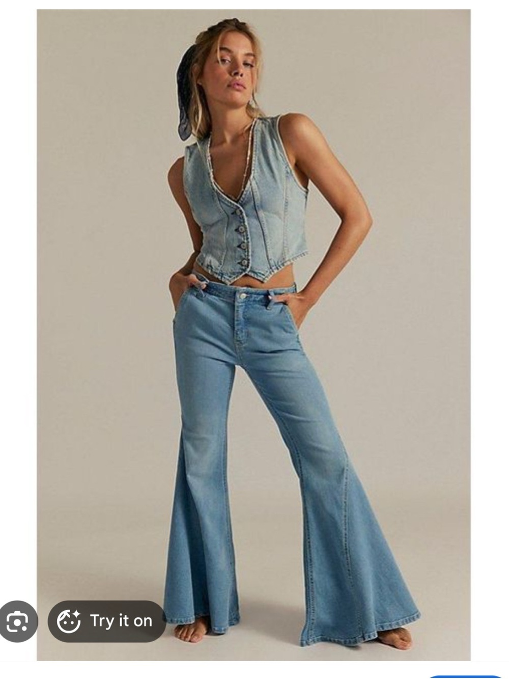 We The Free Light Marque High-Rise Wide-Leg Flare Jeans -27